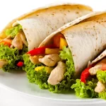 catering plate of wraps