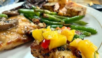 devour fish with mango salsa